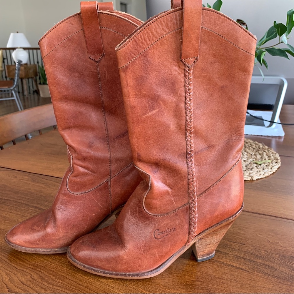 Vintage Candies Leather Boots, Prairie style, Boho